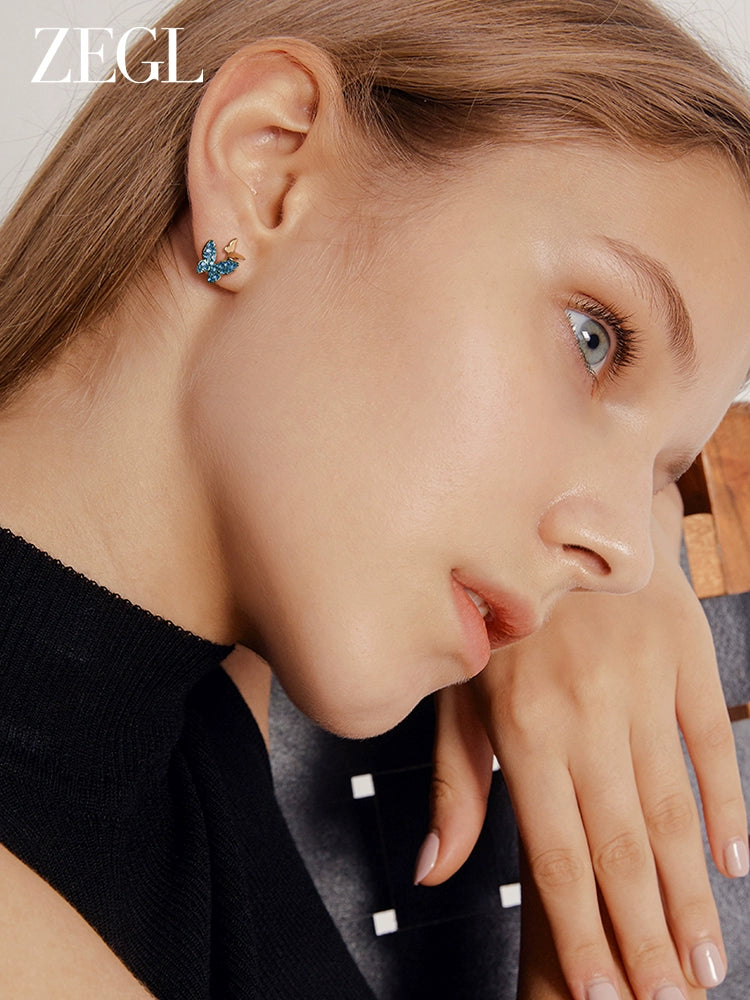 ZEGL Butterfly Small and Delicate Earrings