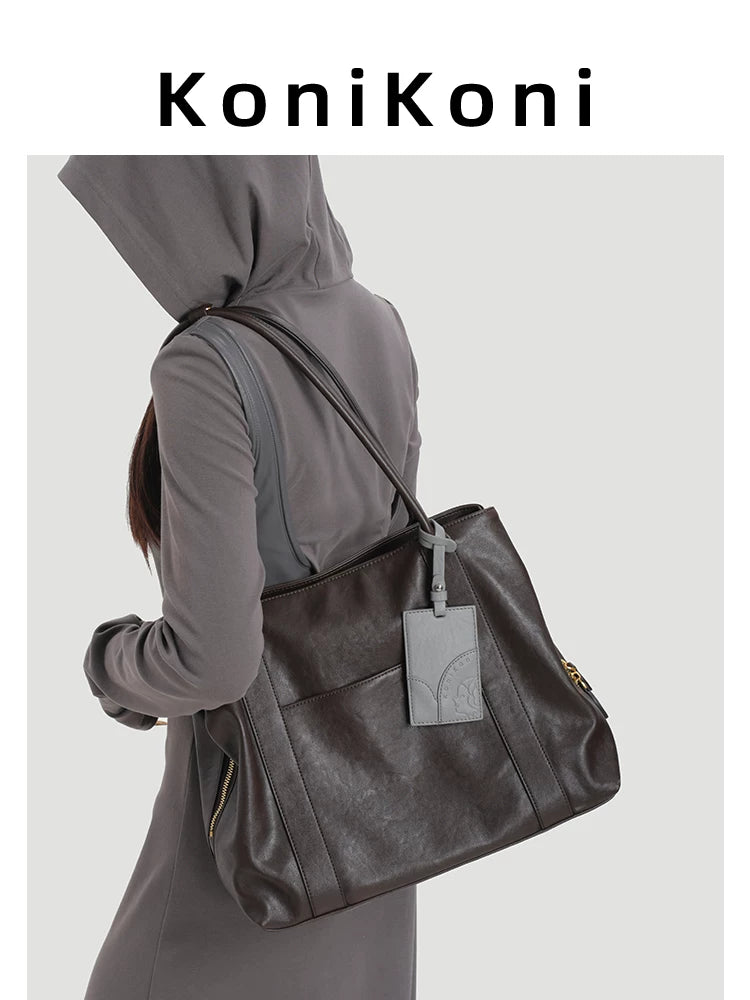 KoniKoni Niche Shoulder Bag Underarm Large Bag
