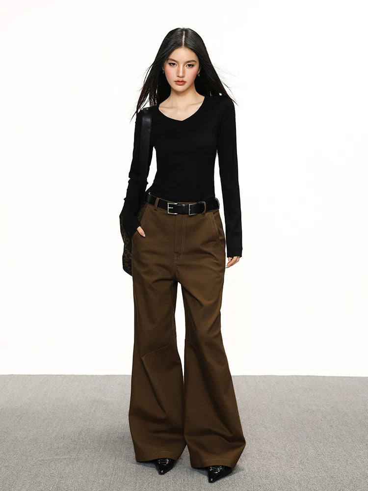 Cherry Melody Retro Loose and Thin Wide-leg Jeans