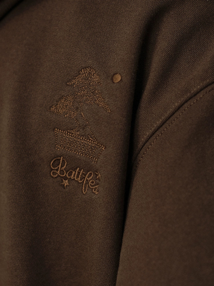 Battles Towel Embroidered Hooded Sweater