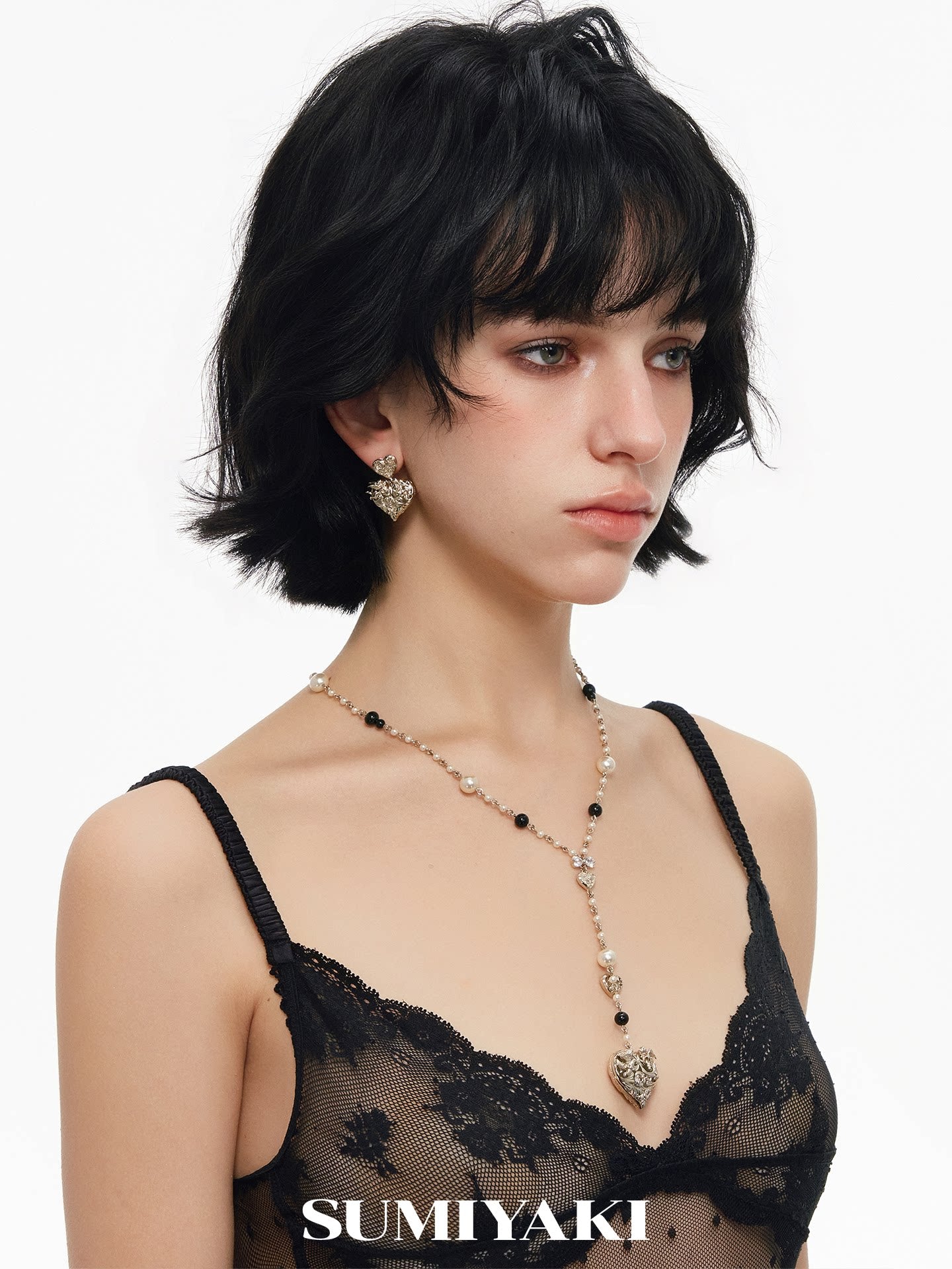 SUMIYAKI Angel Love Double-sided Y-shaped Stacked Necklace