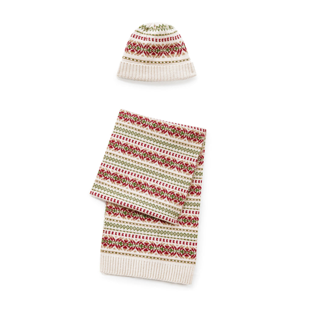 Maden Vintage Scarf Warm Wool Hat Knitted Set