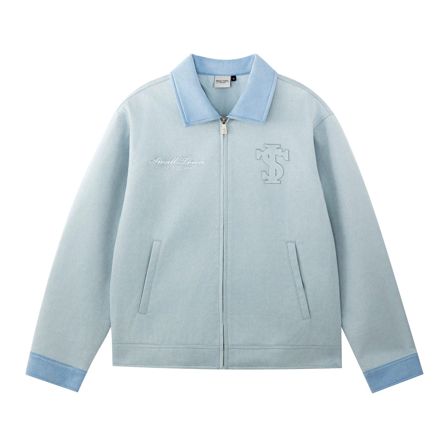 STK Faux Suede Corduroy Spliced Jacket