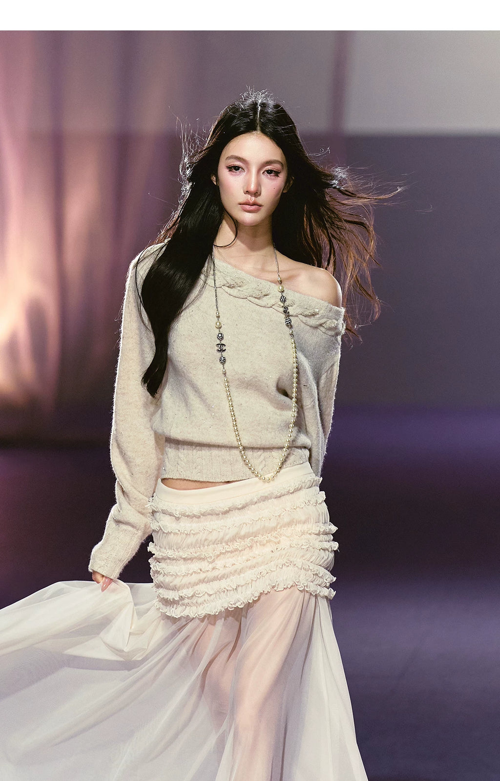 AGAM Lazy Waist and Thin Knitted Sweater