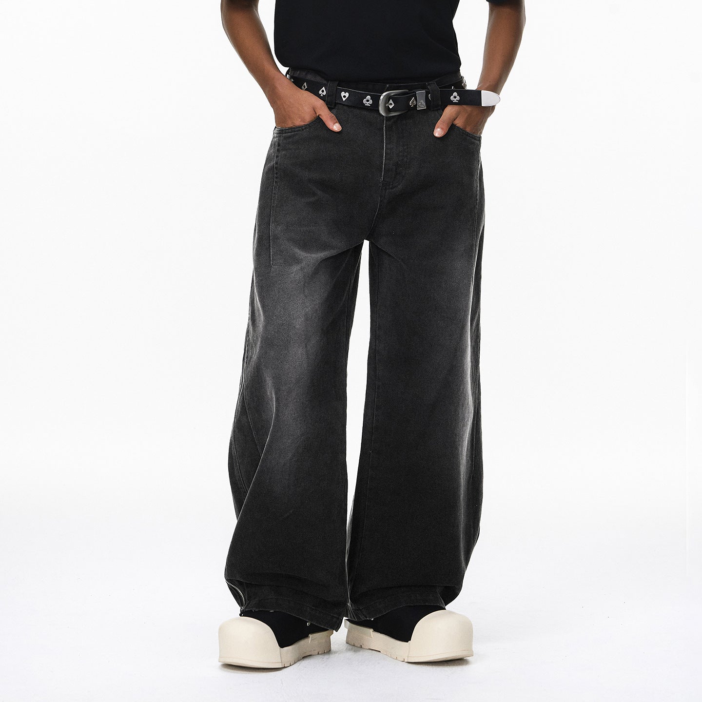 Inflation Retro Old Pleated Casual Trousers