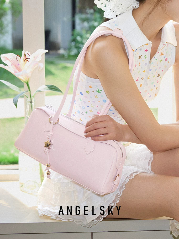 ANGELSKY Vintage Suede Simple Handbag
