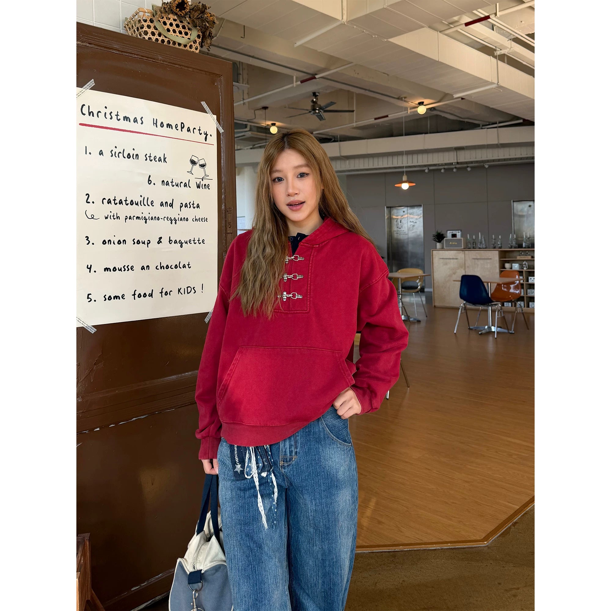 CCYE Lobster Button Heavy Hooded Sweater