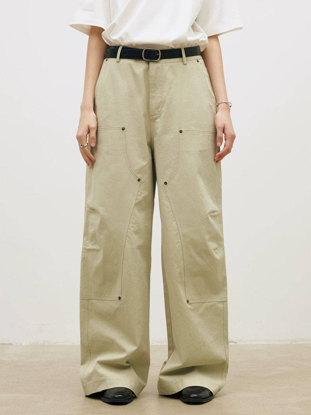 LR Rivet Tooling Straight Casual Pants