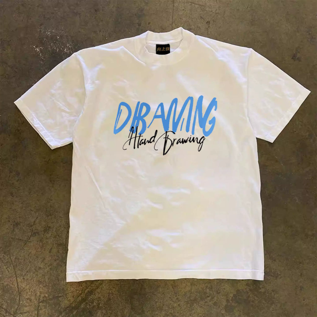 UPUPXIA Lightning Printing Casual Tee
