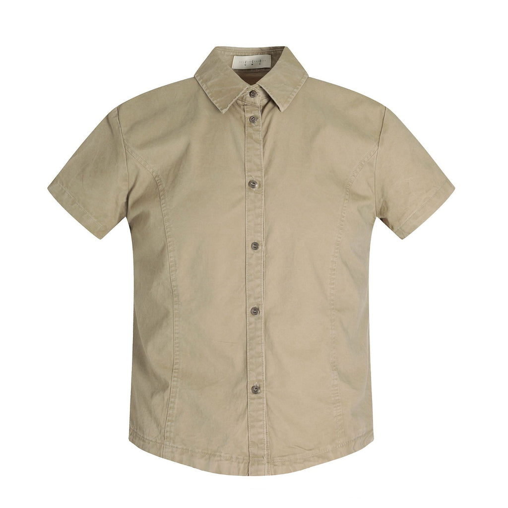 11KN Vintage Simple Loose Casual Lapel Shoulder Shirt