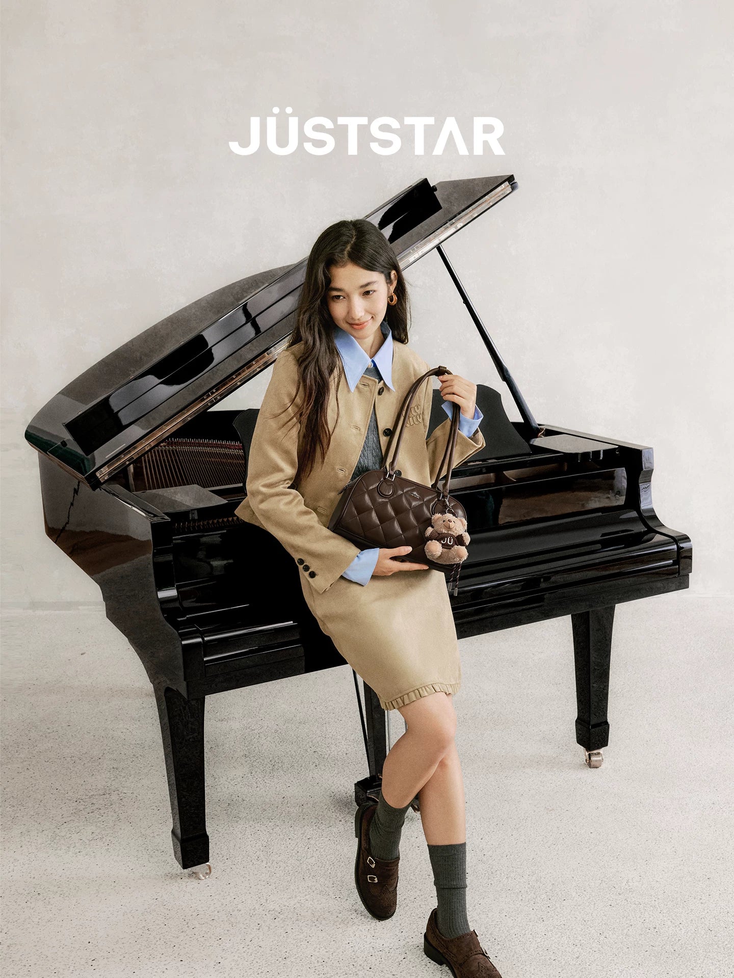 JUST STAR Versatile Rhombus Shoulder Underarm Bag