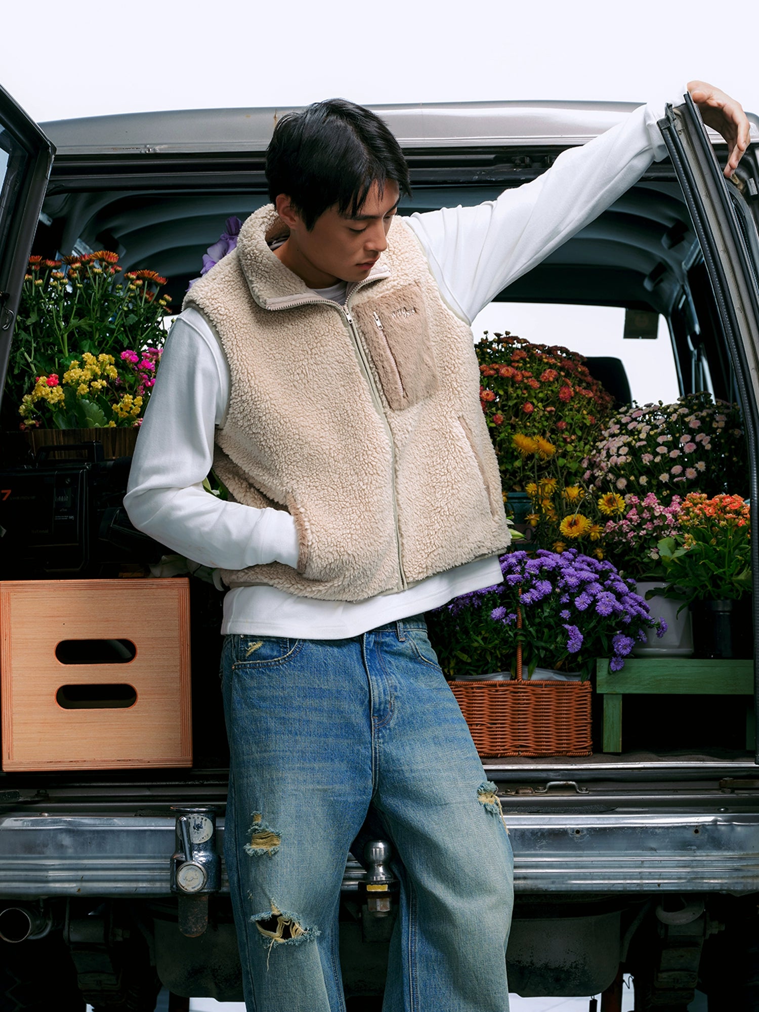 WHOOSIS Casual Embroidered Vest