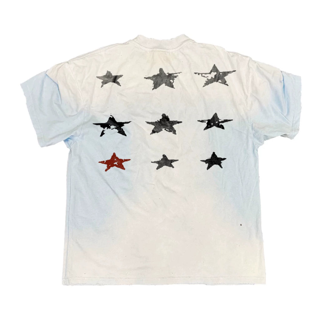 SHIBU Irregular Gradual Change Color Printing Tee
