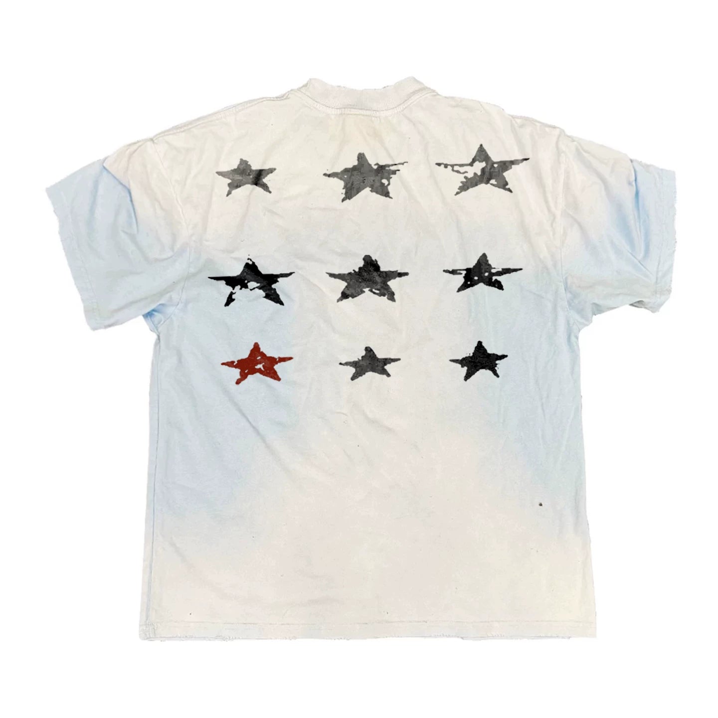 SHIBU Irregular Gradual Change Color Printing Tee