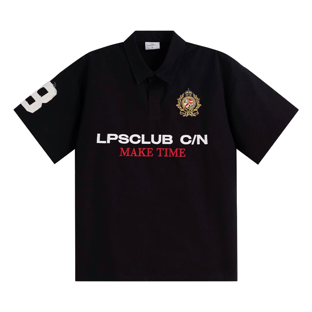 Loopsoon Vintage Embroidery Letter Badge Tee