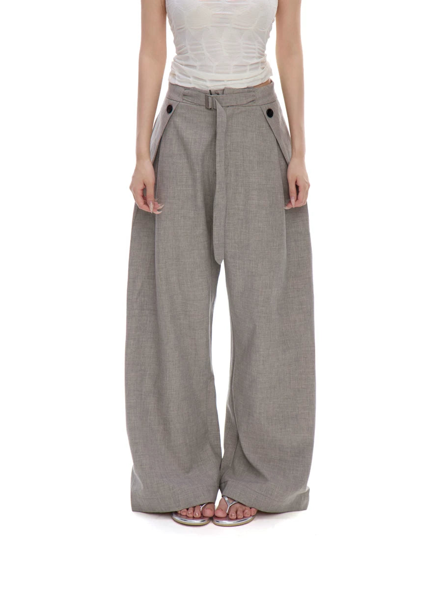 WITHMIN Pleated Straight-leg Slacks