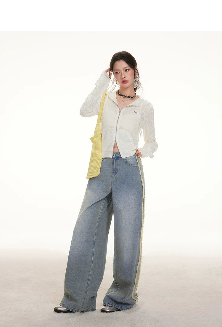 IMONE Vintage Spliced Rough Jeans
