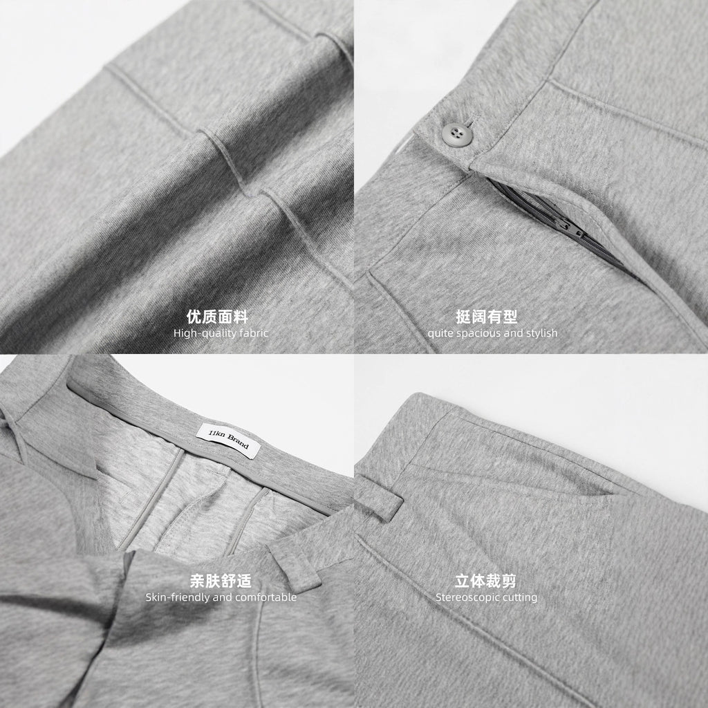 11KN Retro Straight Simple Casual Pants
