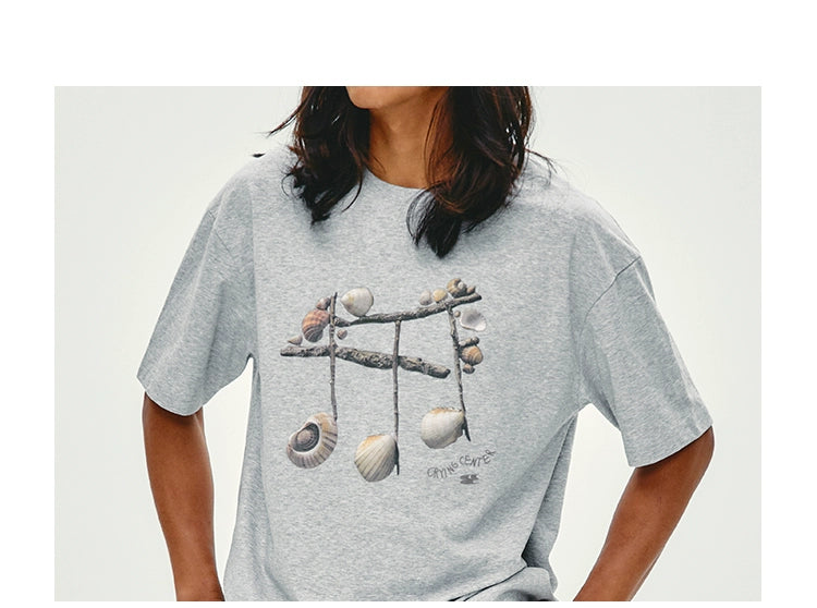CryingCenter Solona Cool Shell Music Note Tee