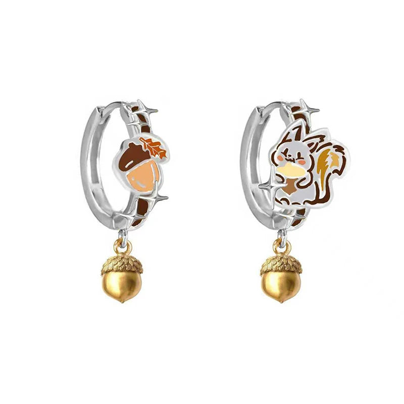 MASW Graffiti Cartoon Squirrel Cute Earrings