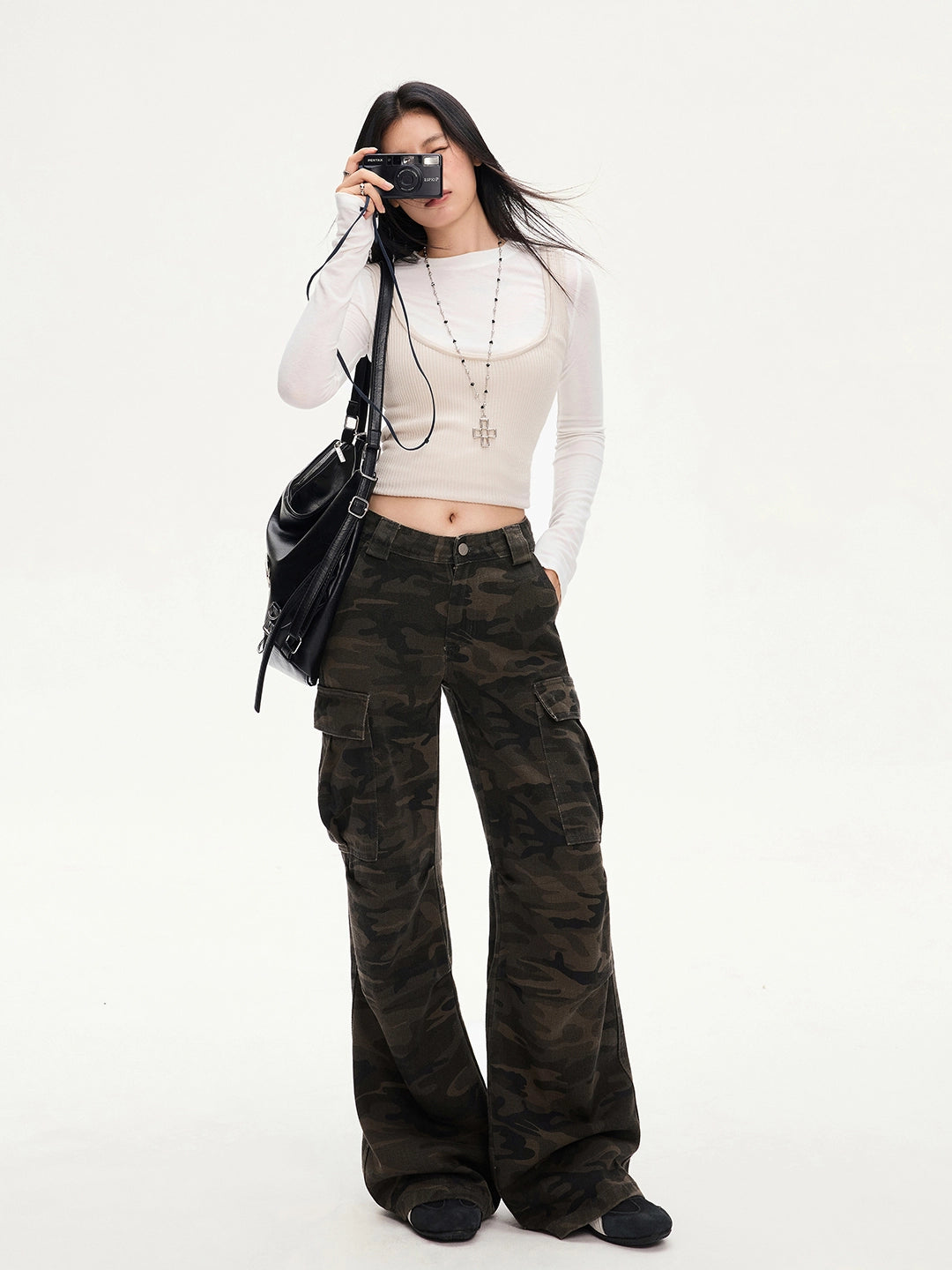 KPSR Camouflage Tooling Low-rise Loose Straight-leg Pants