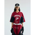 PEOPLESENSE Deconstruction Contrast Splicing Racing Quick Drying Tee