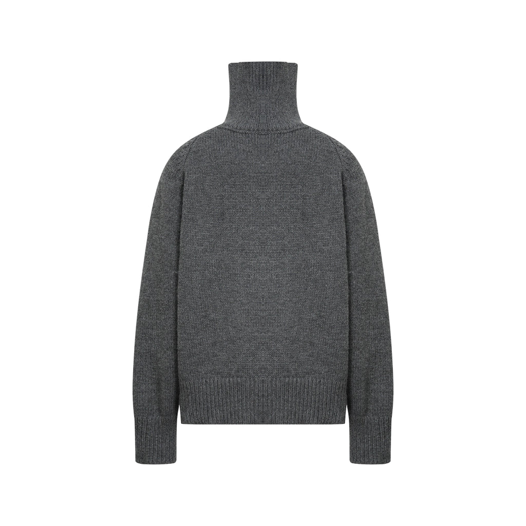 FUNKYFUN Loose-sleeved Turtleneck Knitted Sweater