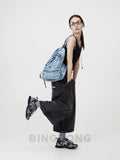 BINGBONG Wash Denim Blue Backpack Spice Girls Canvas Backpack