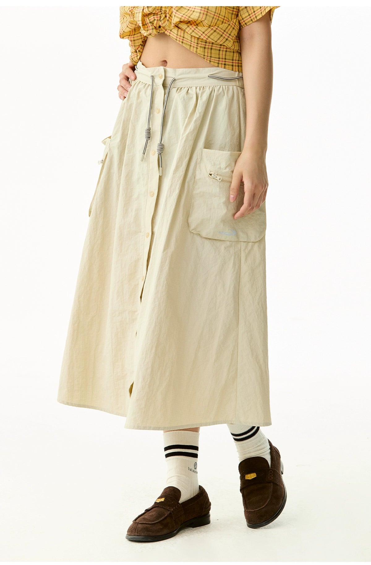 NewJNXS High Waist A-shaped Skirt