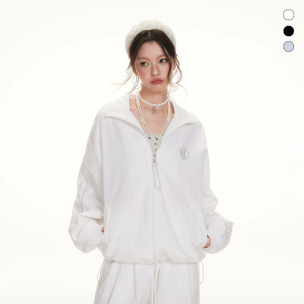 Imone Splicing Lace Light Loose Short Coat