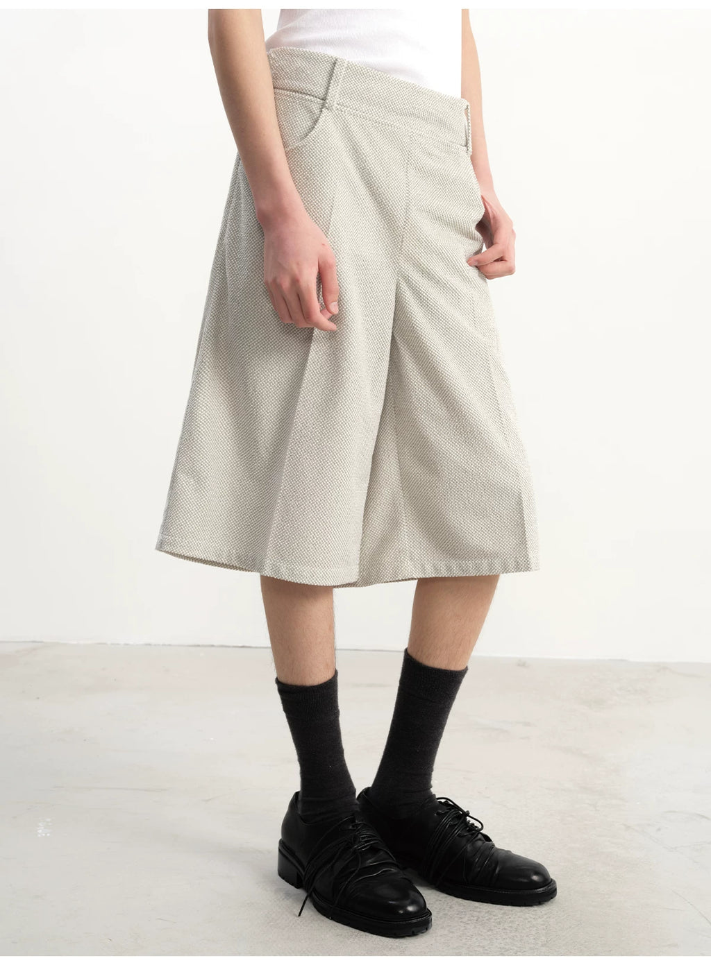 JCAESAR Retro Woven Cropped Pants