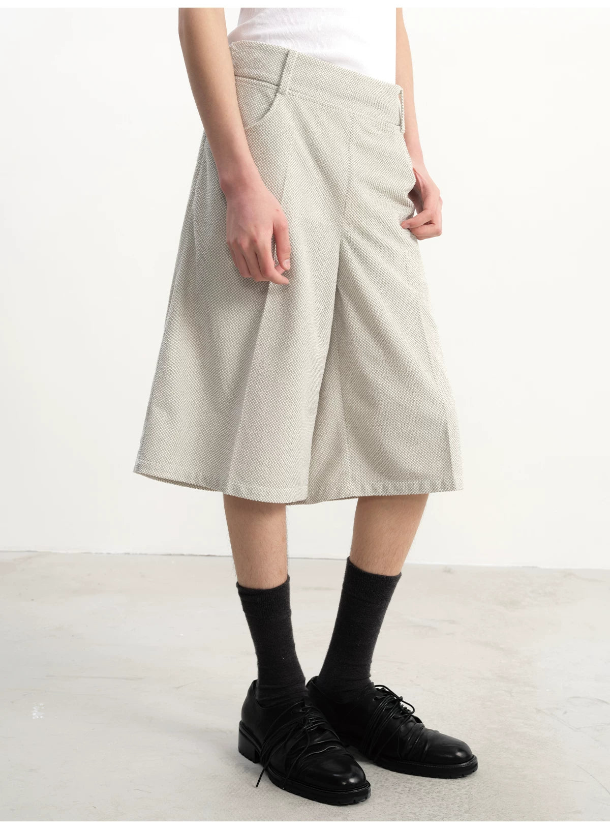 JCAESAR Retro Woven Cropped Pants