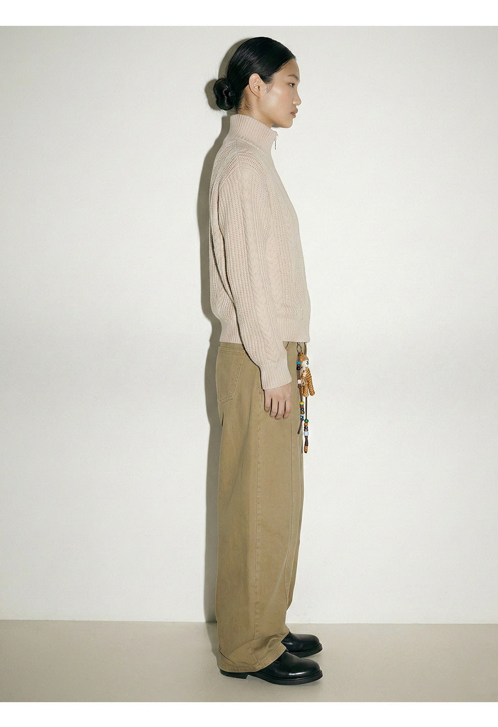 MADEEXTREME Vintage Knitted Stand-up Neck Thickened Jacket