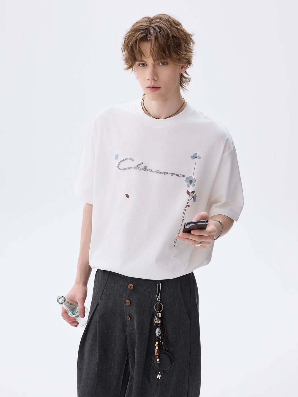 CHOR Flower Embroidery Simple Tee