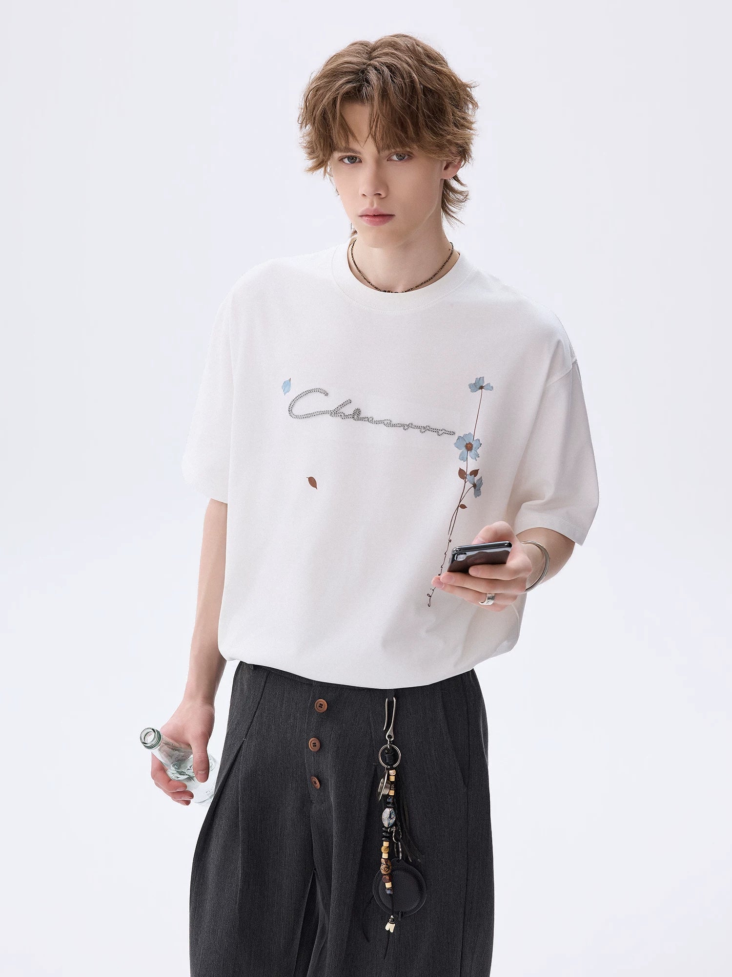 CHOR Flower Embroidery Simple Tee