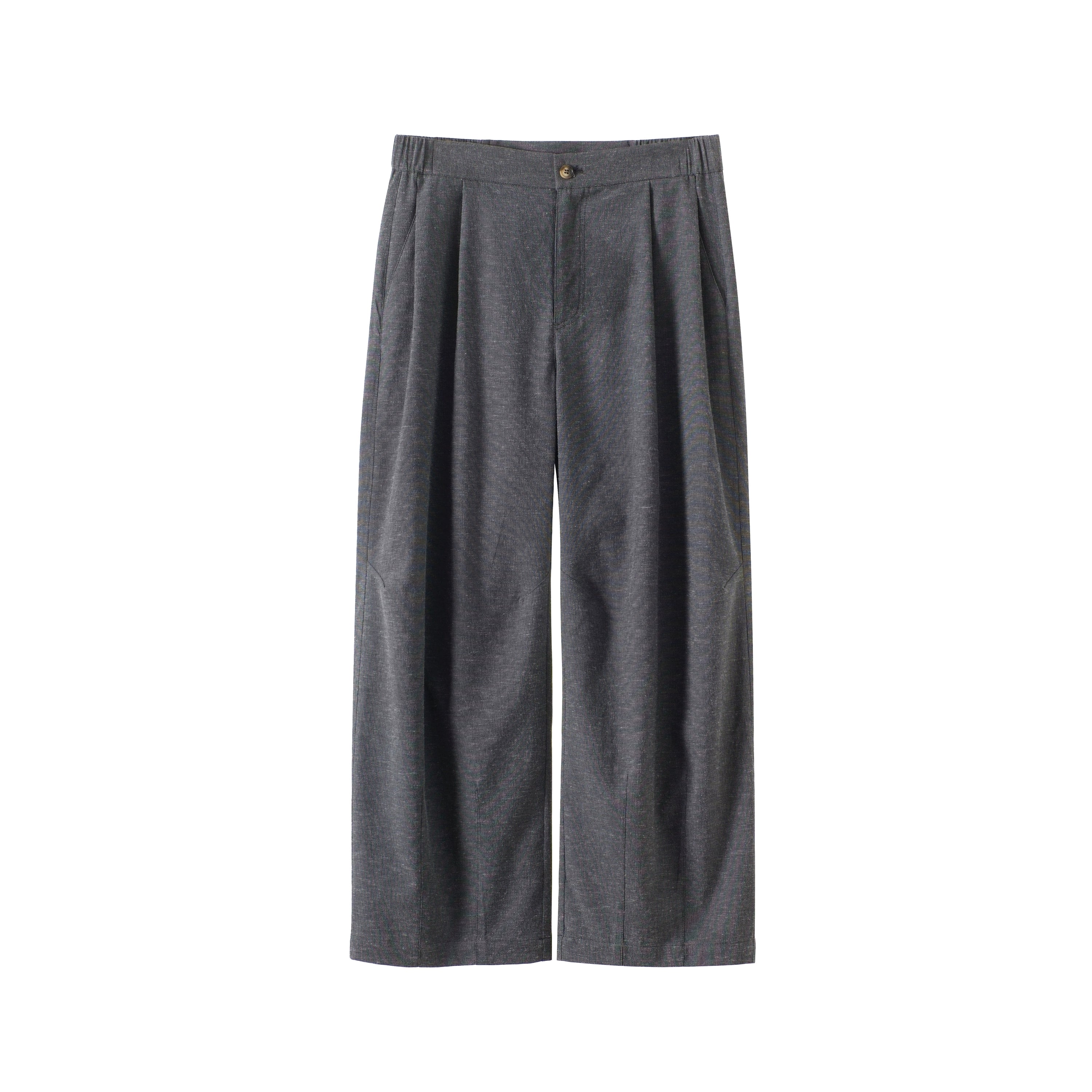 BUTTBILL 25SS Vintage Solona cotton and linen wide-leg cool Pants