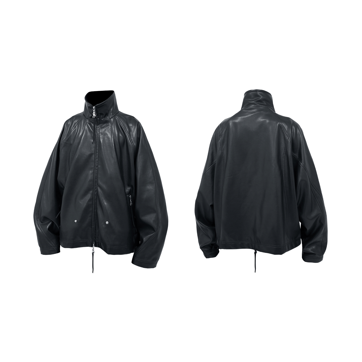 RELABEL Multi-pocket Silhouette Loose Leather Jacket