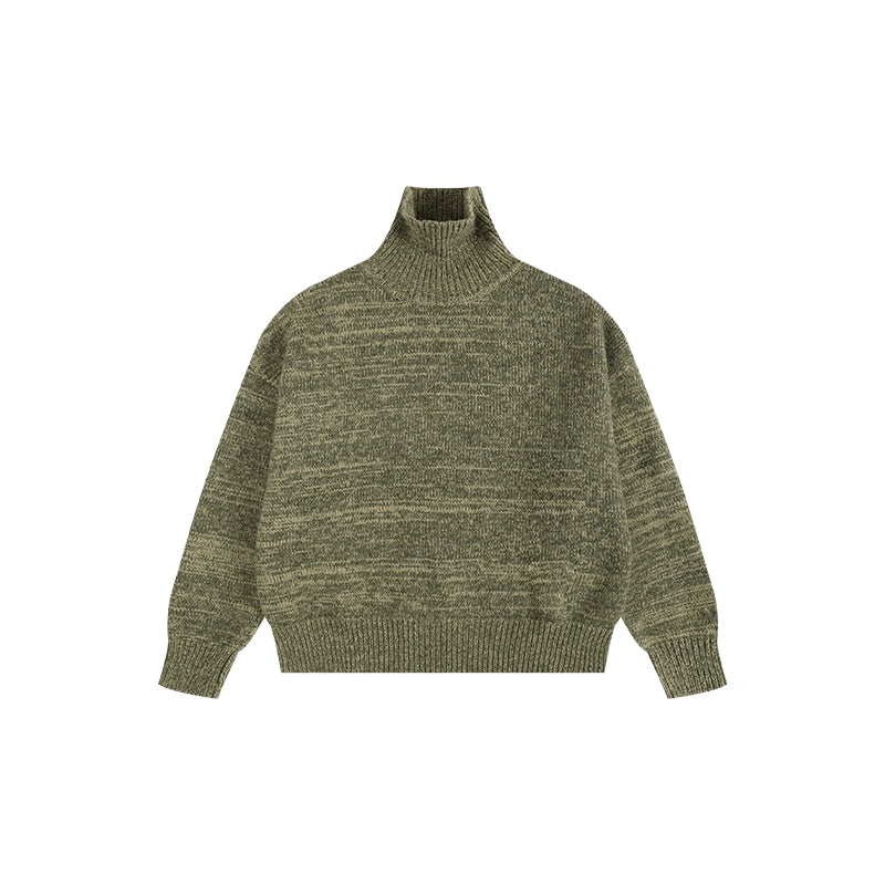 ATRY Retro Stand-up Collar Gradual Change Sweater