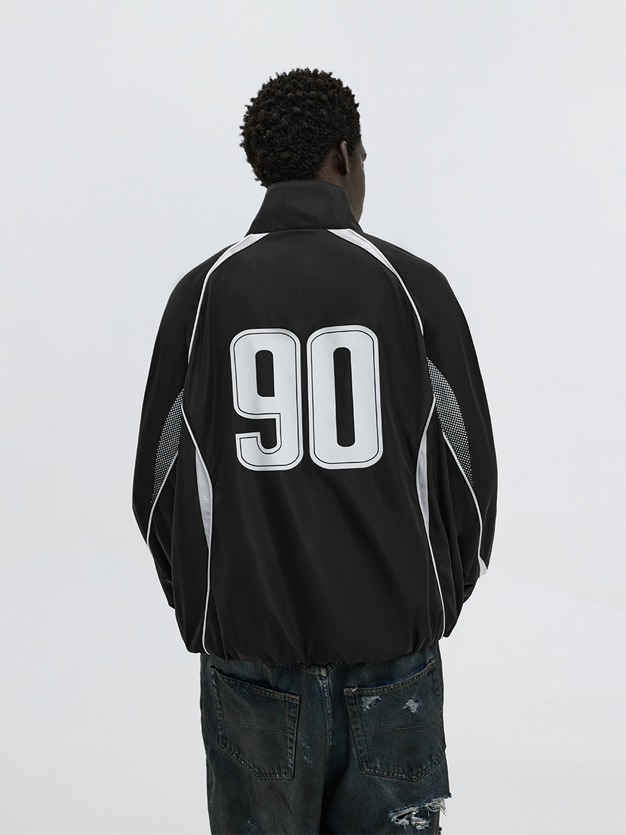 ATRY Windproof Contrasting Print Stitched Blazer