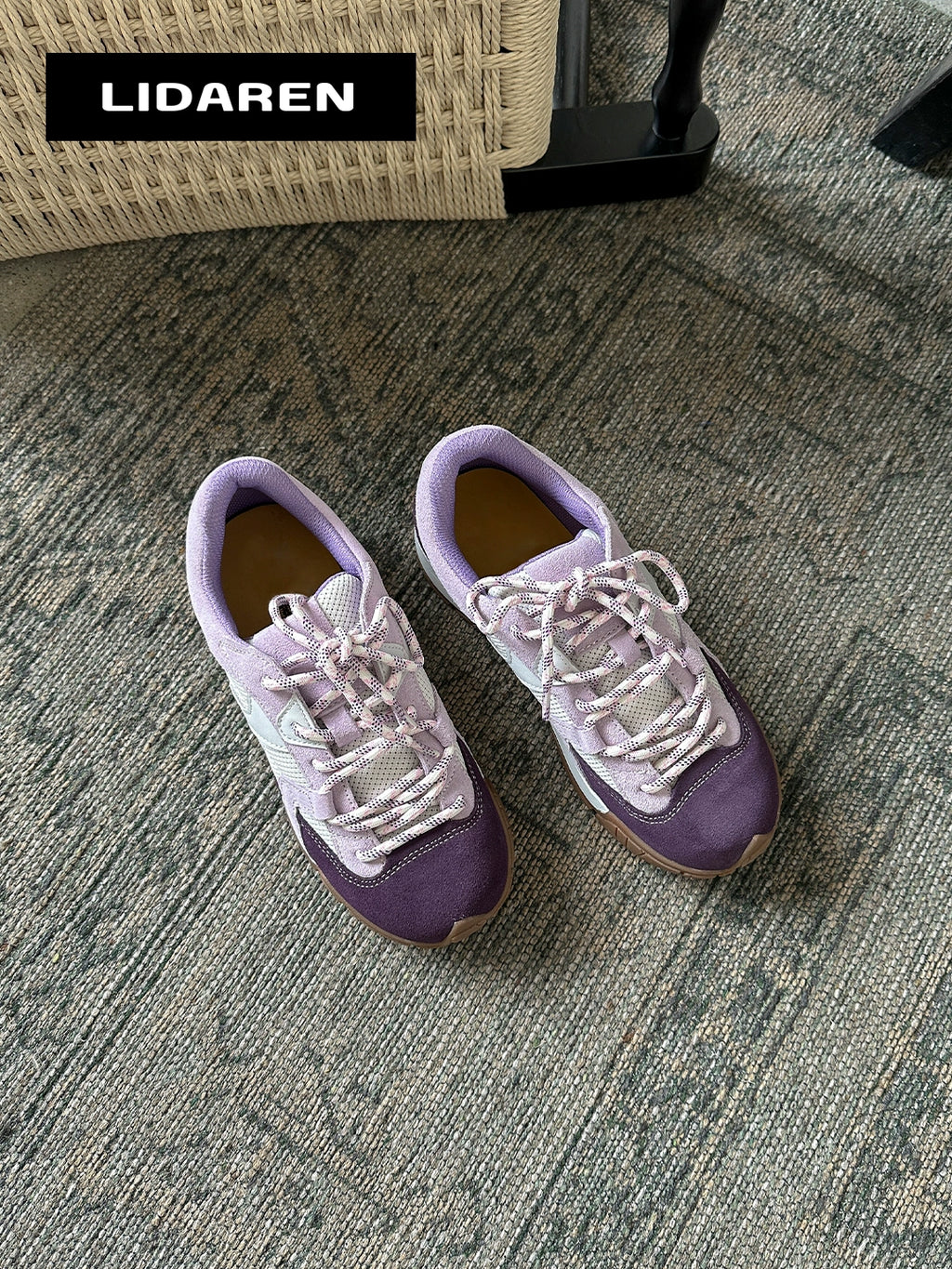 Lidaren Produced Leather Platform Outdoor Breathable Casual Sneakers