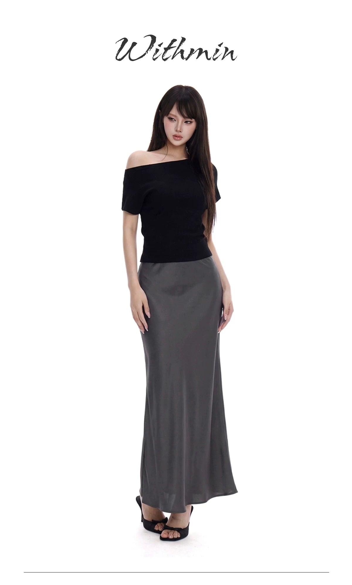 WITHMIN Slim and Thin Temperament Skirt
