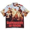 PUBLICRADIO Vintage Maniac Western Print Cuban Collar Silk Cotton Shirt