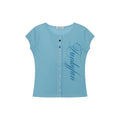 FUNKYFUN Retro Contrasting Color Multi-button Cardigan Tee