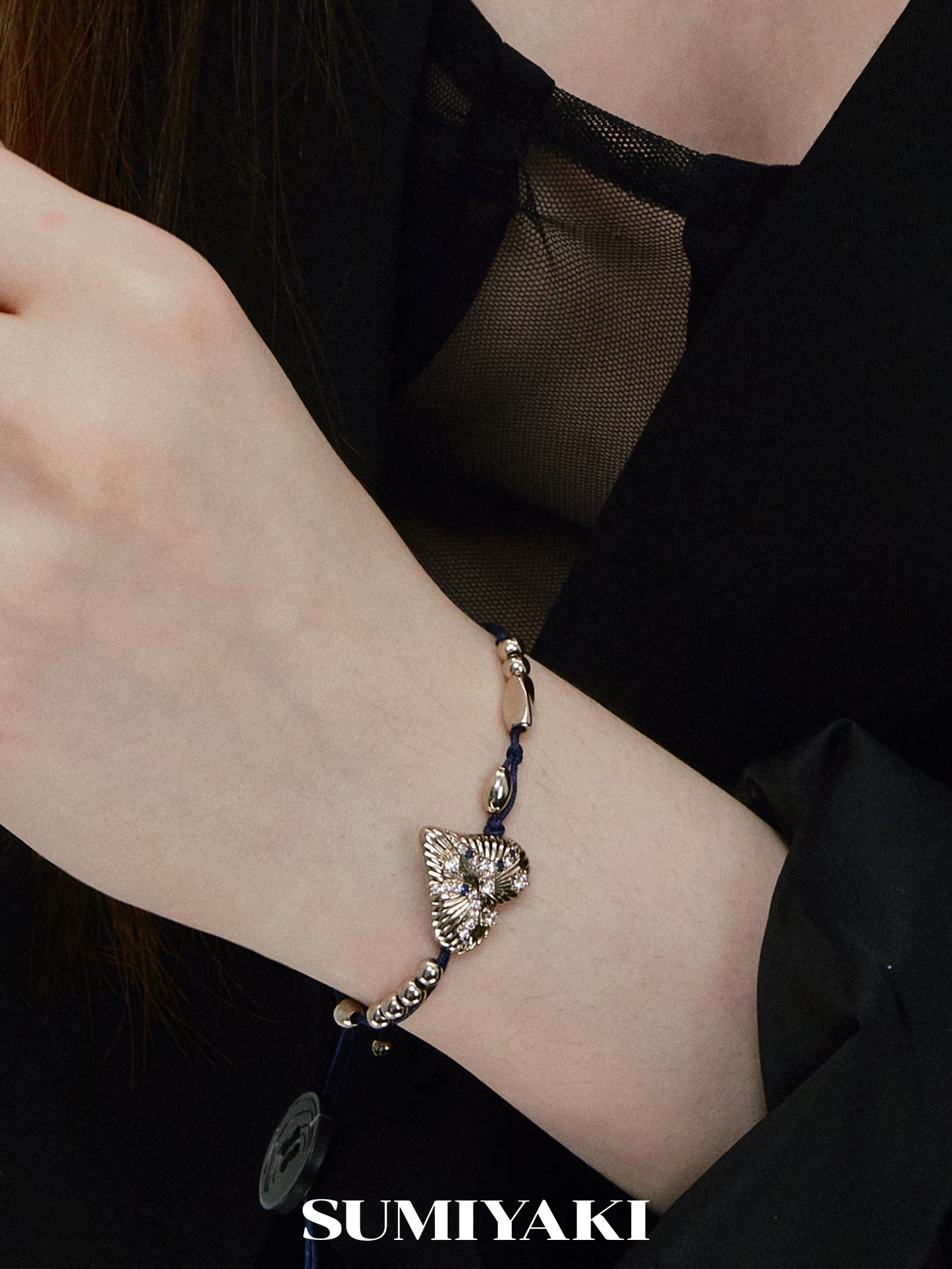 SUMIYAKI Brushed Colored Diamond Love Bracelet