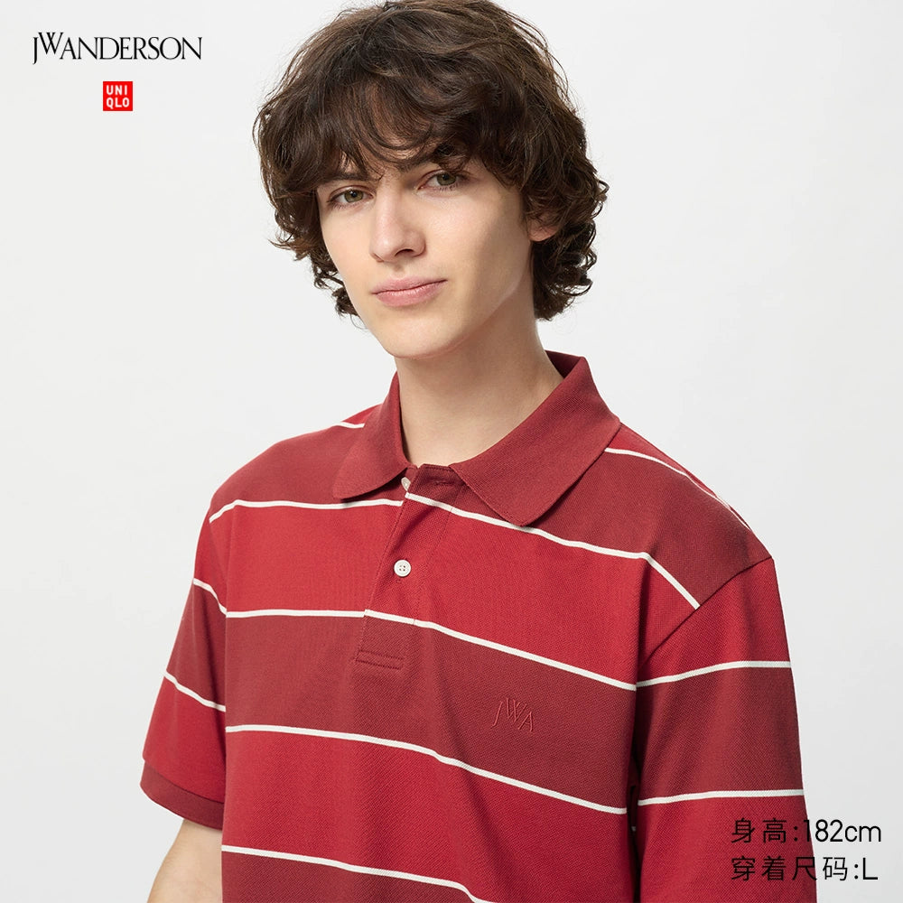 Uniqlo x JW men's and women's clothing fast-drying POLO shirt short-sleeved striped T-shirt casual fashion new 477677