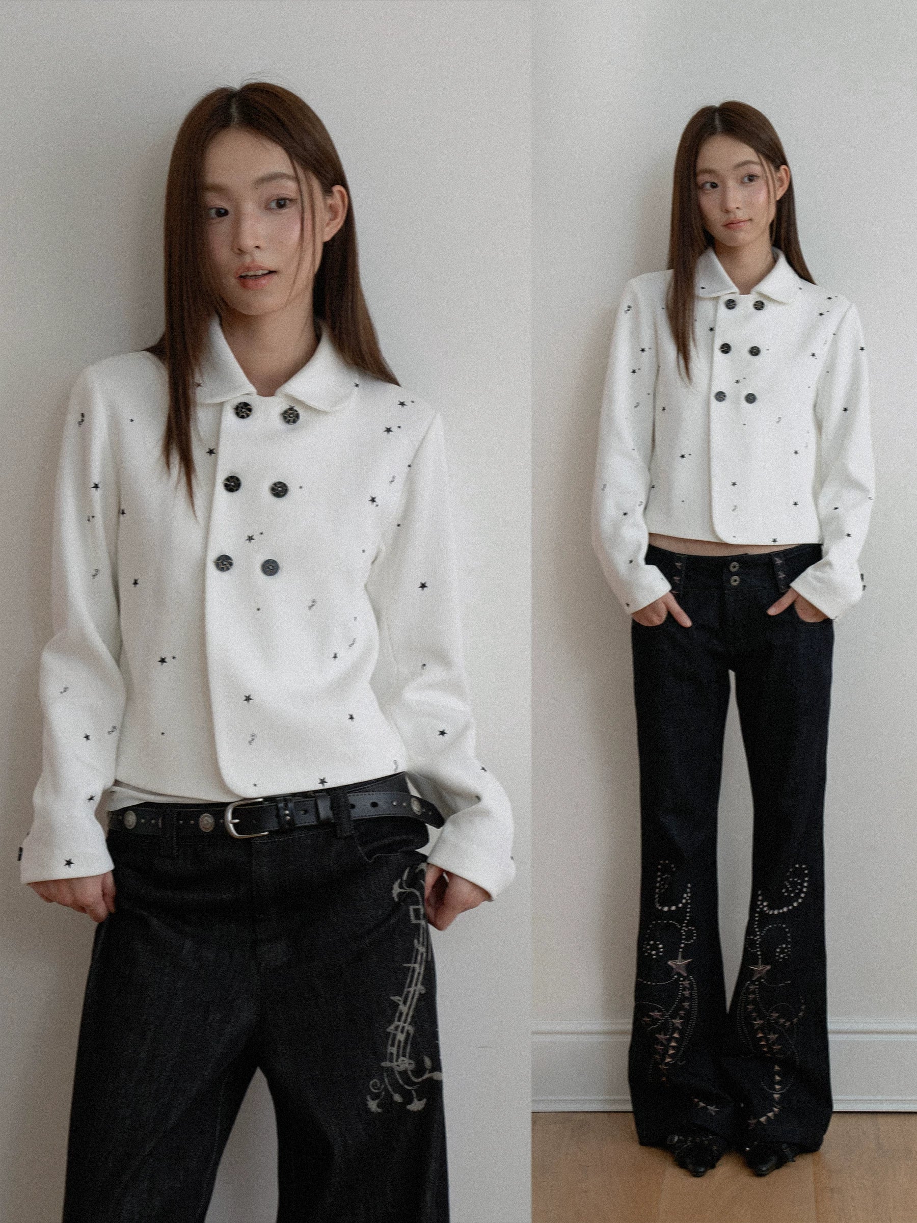 THELIGHT Star Floral Slim Jacket