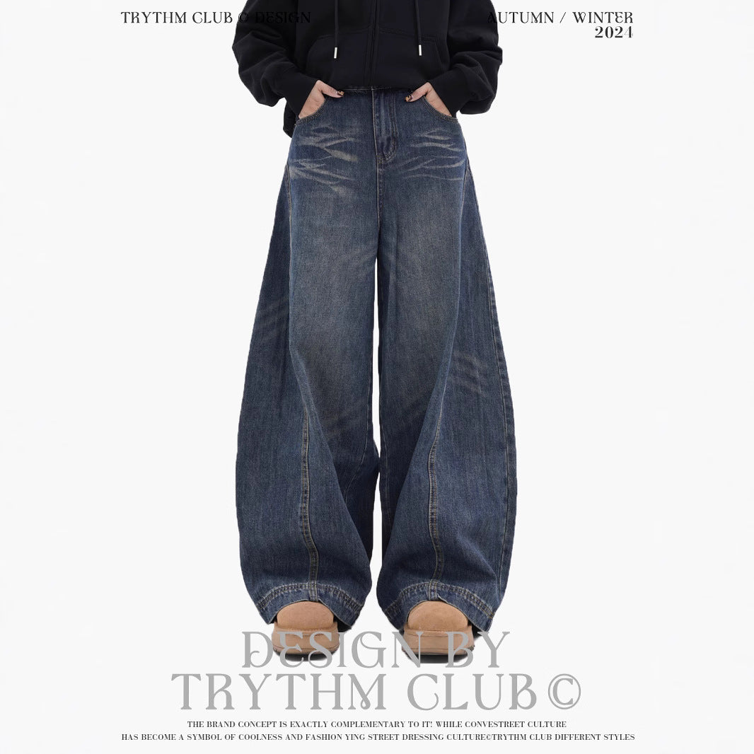 TRYTHMCLUB Wide-leg Baggy Retro Jeans