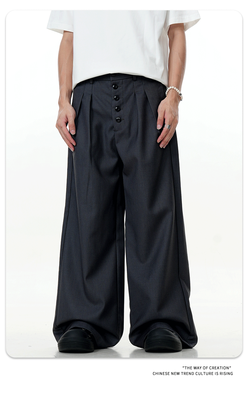 11KN layered drape breasted trousers