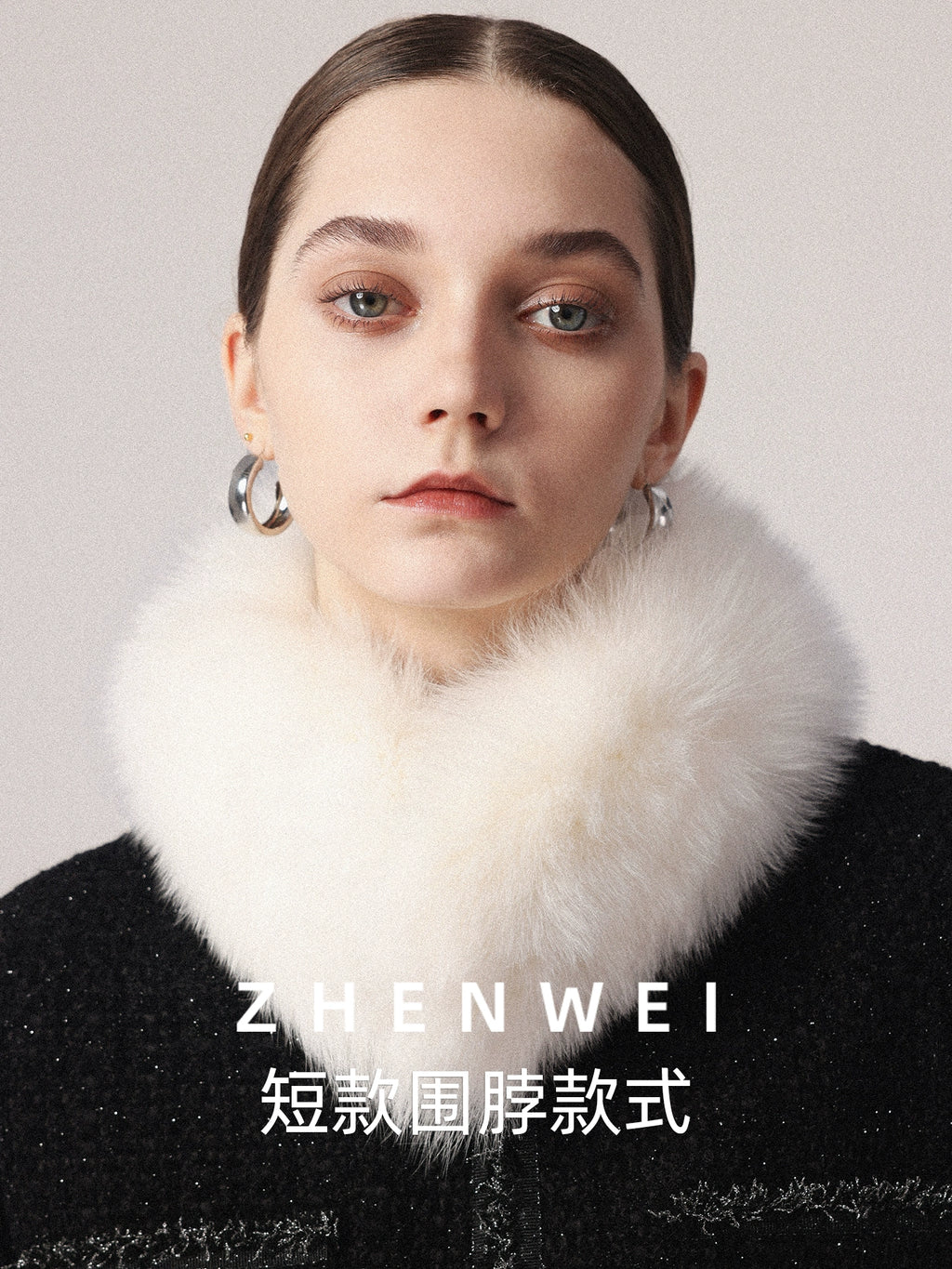 ZHENWEI Real Fox Fur Scarf