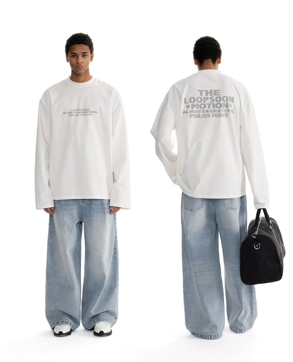 Loopsoon Back Letter Print Old Tee